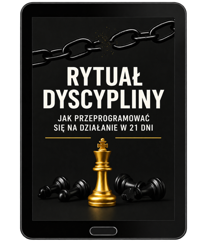 Okładka e-booka Rytuał Dyscypliny wyświetlona na tablecie